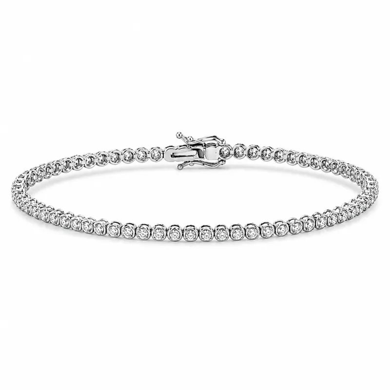 Pulsera rio Reine Diamantes 1 Quilate en Oro Blanco 18K