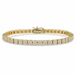Bracelet Tennis Rose de Ma Vie Diamants Naturels Or Jaune 18K