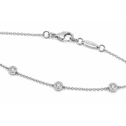 سوار سلسلة Reine بـ3 ألماسات طبيعية من الذهب الأبيض عيار 18