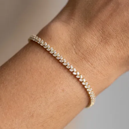 Pulsera de Diamantes Talla Pera Alta Joyer&iacute;a Parisina