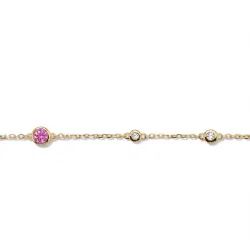 Turmalin-Armband Oktober mit Diamanten aus 18K Gelbgold