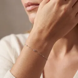 سوار ياقوت وردي يونيو وألماس طبيعي من الذهب الأبيض 18 قيراط