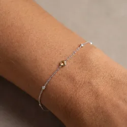 Citrin-Armband November mit Diamanten aus 18K Wei&szlig;gold