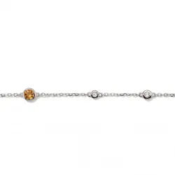 Citrin-Armband November mit Diamanten aus 18K Wei&szlig;gold