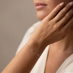 Citrin-Armband November mit Diamanten aus 18K Wei&szlig;gold