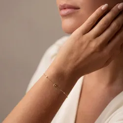 Citrin-Armband November mit Diamanten aus 18K Gelbgold