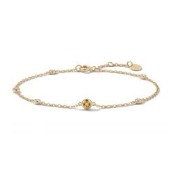 Citrin-Armband November mit Diamanten aus 18K Gelbgold