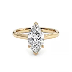سوليتير Promesse بألماسة ماركيز &ndash; خاتم خطوبة راقٍ | Celinni