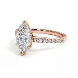 Elle Marquise Diamant Solitär – Verlobungsring aus 18K Gold