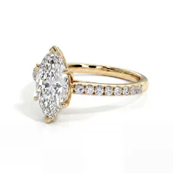 Elle Marquise Diamant Solitär – Verlobungsring aus 18K Gold