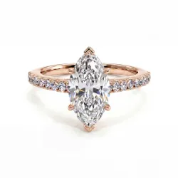 Solitario Elle Diamante Marquesa – Anillo de Compromiso 18K