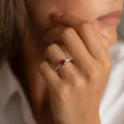 Anillo Solitaire Mi Amor Rubí Natural – Solitarios Celinni