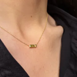 Peridot- und Citrin-Halskette aus 18K Gelbgold – Celinni