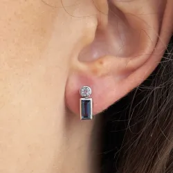 Blautopas-Ohrringe aus 18K Wei&szlig;gold &ndash; Elegante Ohrstecker