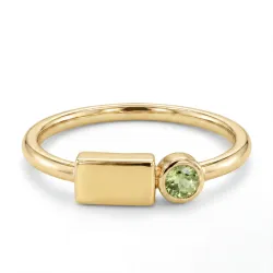 Bague péridot en or jaune 18K – Élégance lumineuse