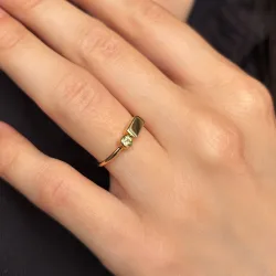 Bague péridot en or jaune 18K – Élégance lumineuse