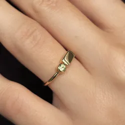 Bague péridot en or jaune 18K – Élégance lumineuse