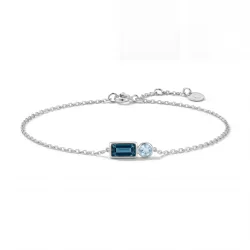 Blautopas-Armband aus 18K Weißgold – Modernes Design