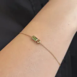 Peridot- und Citrin-Armband aus 18K Gelbgold – Sonniges Duo