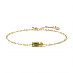Peridot- und Citrin-Armband aus 18K Gelbgold &ndash; Sonniges Duo