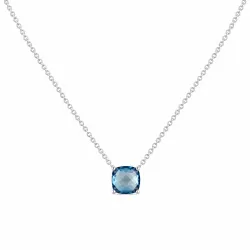 Blautopas-Halskette aus 18K Weißgold – Strahlende Eleganz