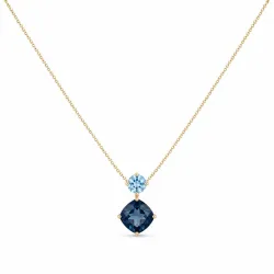 Blautopas-Halskette aus 18K Gelbgold – Raffinierter Anhänger