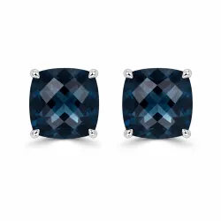 Blautopas-Ohrringe aus 18K Weißgold – Celinni elegant