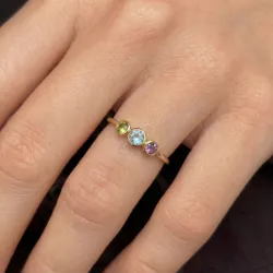 Harmonie ring met edelstenen in 18K geelgoud – Celinni