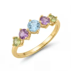 Eden ring met edelstenen in 18K geelgoud – Celinni verfijnd