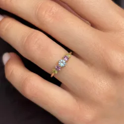 Eden ring met edelstenen in 18K geelgoud – Celinni verfijnd