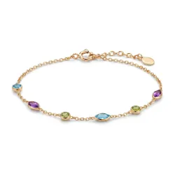 Harmonie Edelstein-Armband aus 18K Gold – Celinni Eleganz