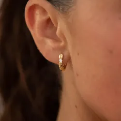 Creolen Mona aus 18K Gold & natürlichen Diamanten | Celinni