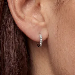 Aros de Diamantes en Oro Blanco – Celinni