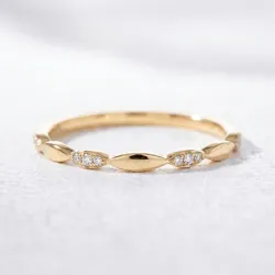 Bague Semée de Marquises en Or 18K ou Platine | Celinni