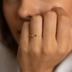 Bague Sem&eacute;e de Marquises en Or 18K ou Platine | Celinni
