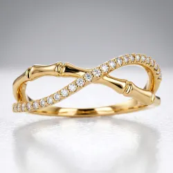 Infinity-Bambusring aus 18K Gold oder Platin | Celinni