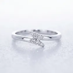 Bague Jonc Ouvert Croisé en Or 18K ou Platine | Celinni