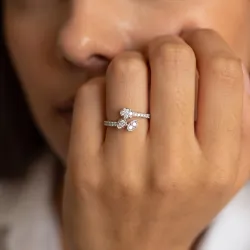 Bague Trio Pétales Diamants en Or 18K ou Platine | Celinni