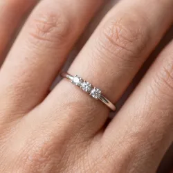Bague Trilogie Diamants en Or 18K ou Platine | Celinni