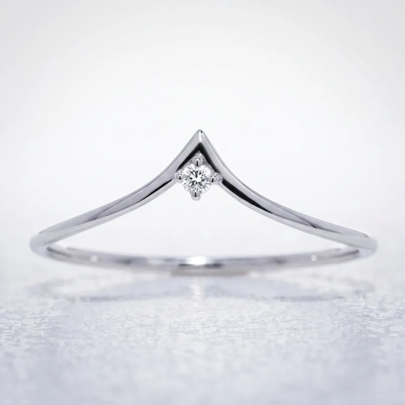 Bague Chevron Diamant en Or 18K ou Platine | Celinni