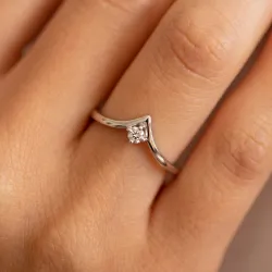 Bague Chevron Diamant en Or 18K ou Platine | Celinni