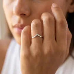 Bague Couronne Trio Diamants en Or 18K ou Platine | Celinni