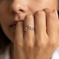 Bague Couronne Tiare Pavée en Or 18K ou Platine | Celinni