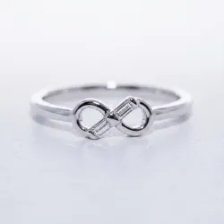 Bague Infini Diamants en Or 18K ou Platine | Celinni