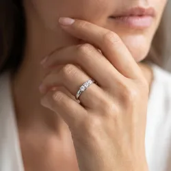 Bague Jonc Trois Diamants en Or 18K ou Platine | Celinni