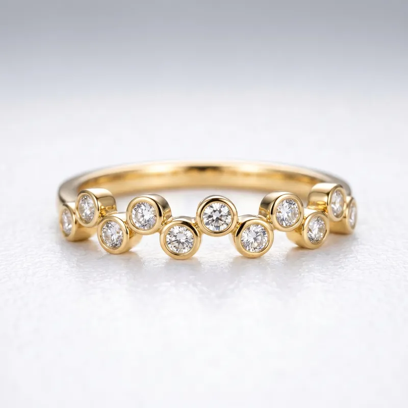Bague Bulles Serties Clos en Or 18K ou Platine