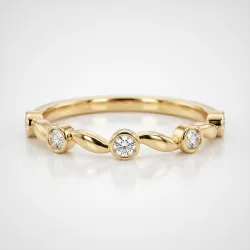 Milgrain-Navette-Ring aus 18K Gold oder Platin | Celinni