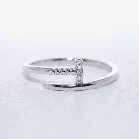 Pavé Nail Diamond Ring in 18K Gold or Platinum