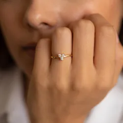 Gekreuzter Trilogie-Ring aus 18K Gold oder Platin | Celinni