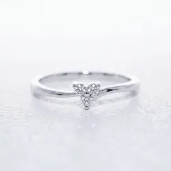 Bague Trilogie Diamants Croisée en Or 18K ou Platine